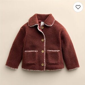 Stylish Brown Kids Pea Coat